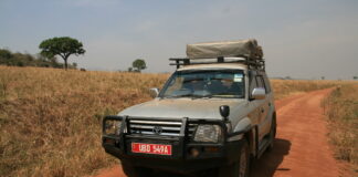 Rooftop tent car Uganda