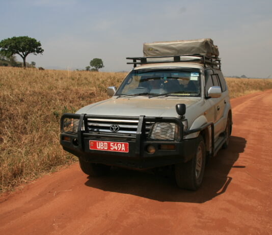 Rooftop tent car Uganda